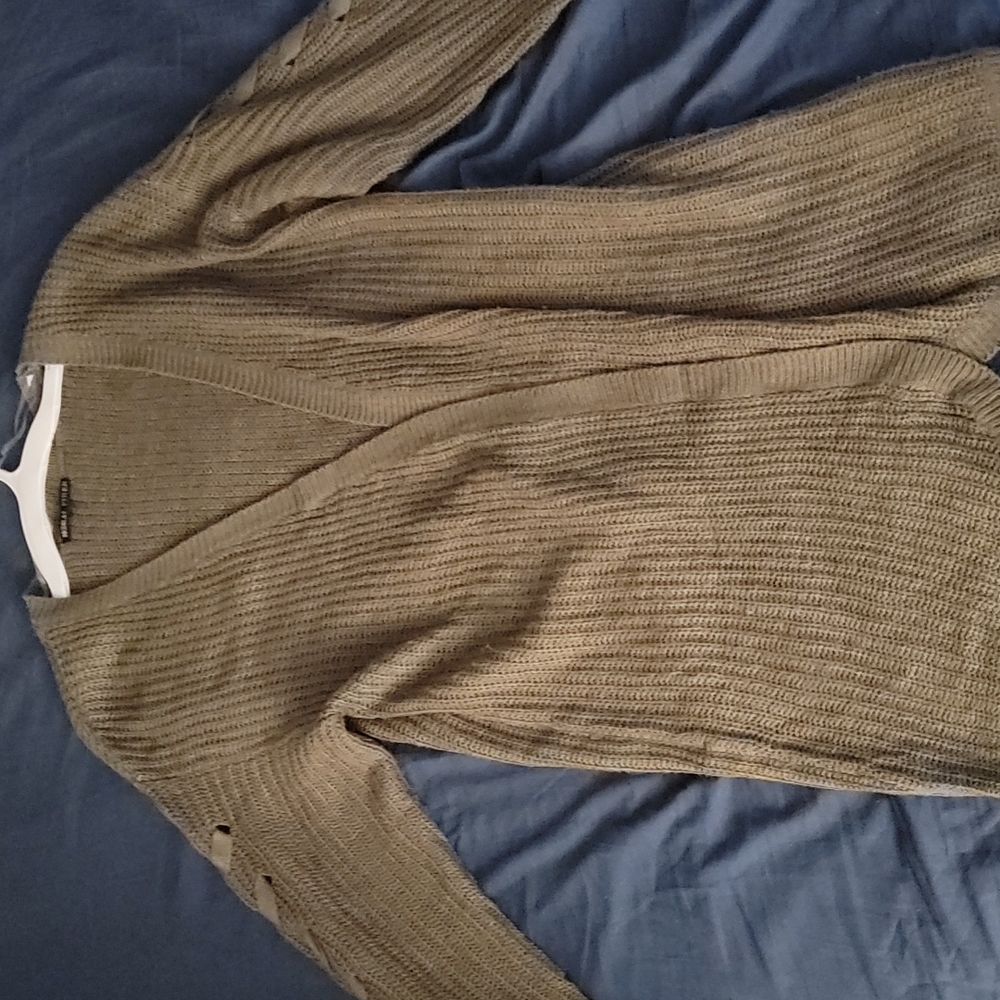 Olive Green midi cardigan